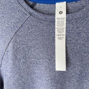 lululemon athletica Women's Blue Heather Crewneck Top